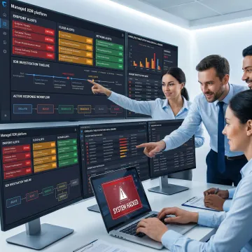 Managed XDR monitoring and response workflow