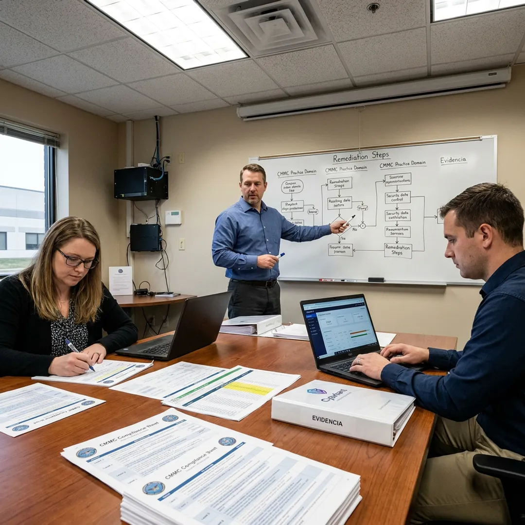 CMMC gap analysis process meeting