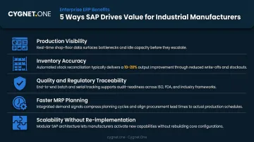 Five key SAP manufacturing benefits from production visibility to scalable modules