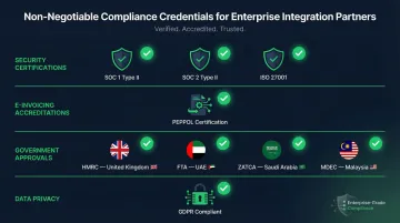 Enterprise integration partner compliance credentials checklist security e-invoicing government approvals