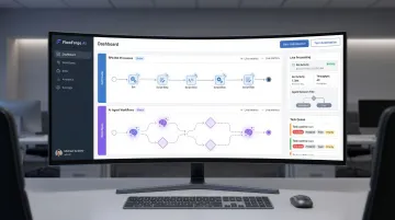 Enterprise RPA and agentic AI hybrid automation platform orchestration dashboard interface
