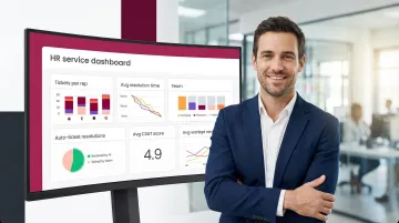 AI-powered IT help desk ticket resolution dashboard showing autonomous support automation metrics
