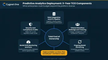 Healthcare AI predictive analytics total cost of ownership five components breakdown