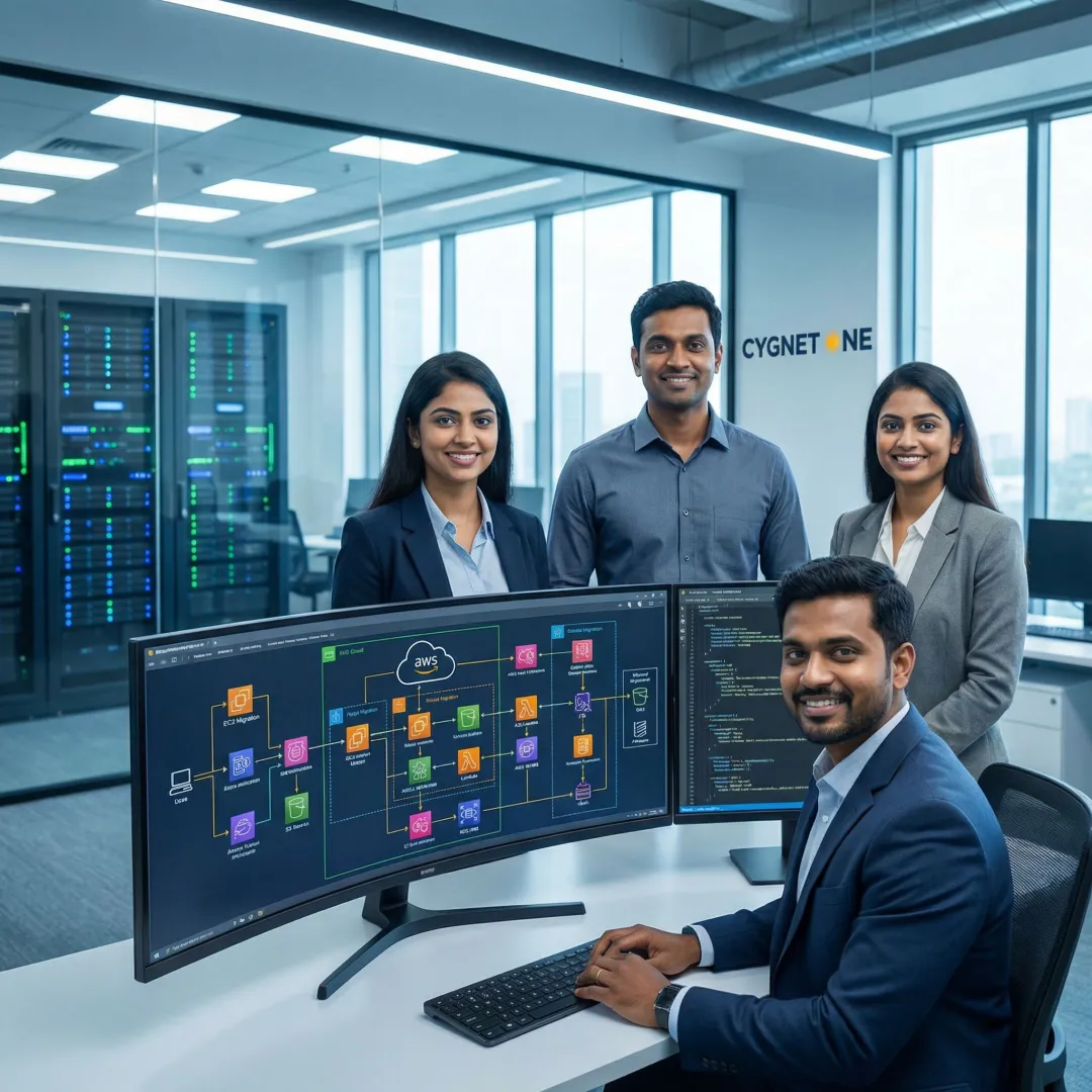 AWS cloud migration specialists working on enterprise cloud infrastructure in India