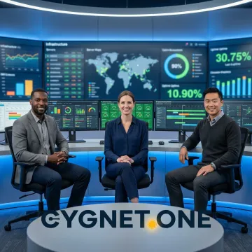 IT engineers monitoring enterprise infrastructure dashboards for managed IT support and disaster recovery