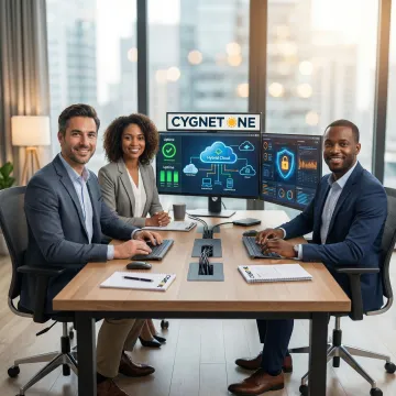 Cygnet.One team remotely managing hybrid cloud infrastructure for an enterprise client