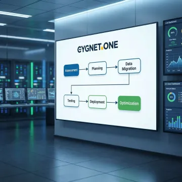 Cloud modernization process steps illustrated with a retail technology migration workflow