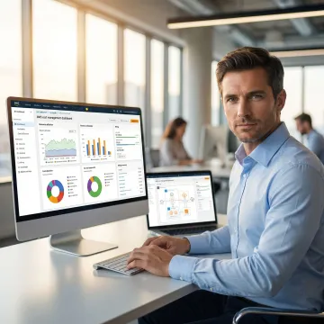 AWS cloud cost optimization consultant reviewing infrastructure spend dashboard
