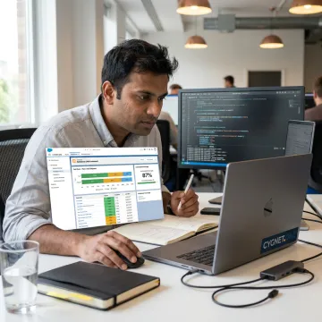 Salesforce automation testing dashboard reviewed by QA engineer