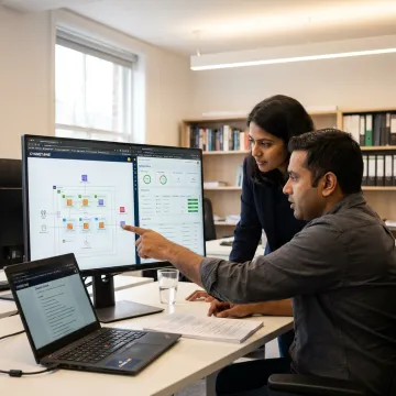 IT team validating a disaster recovery plan
