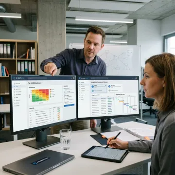 Security consultants mapping enterprise risk controls