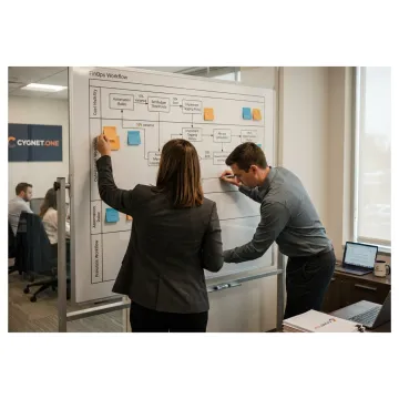 Consultants mapping a Cloud FinOps process