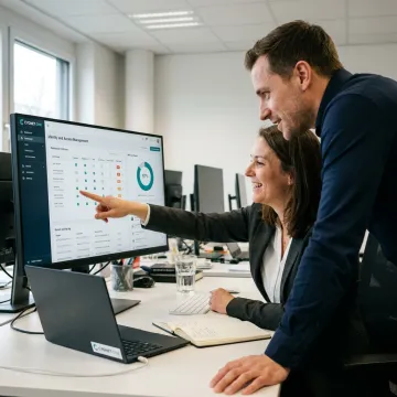 Access management dashboard with secure user authentication