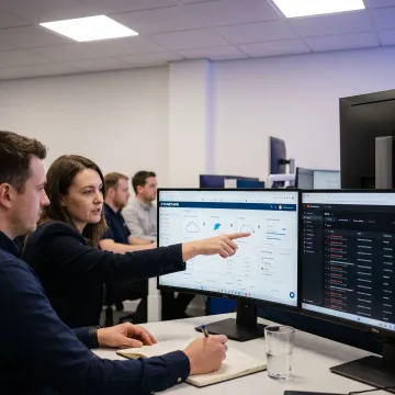 Managed IT operations team monitoring enterprise systems