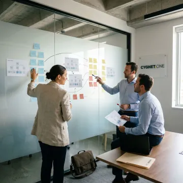 Consultants mapping an enterprise architecture process