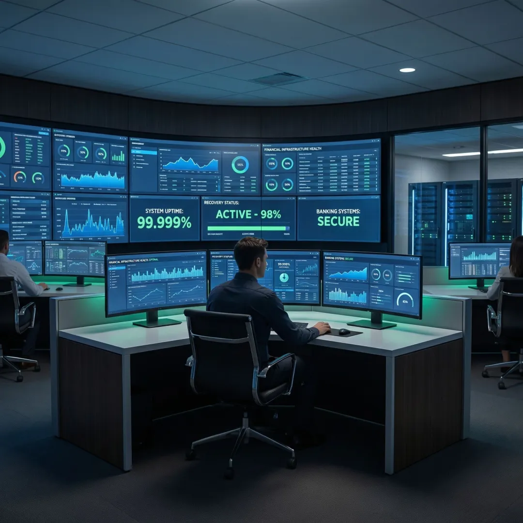 Enterprise disaster recovery and financial services technology operations center
