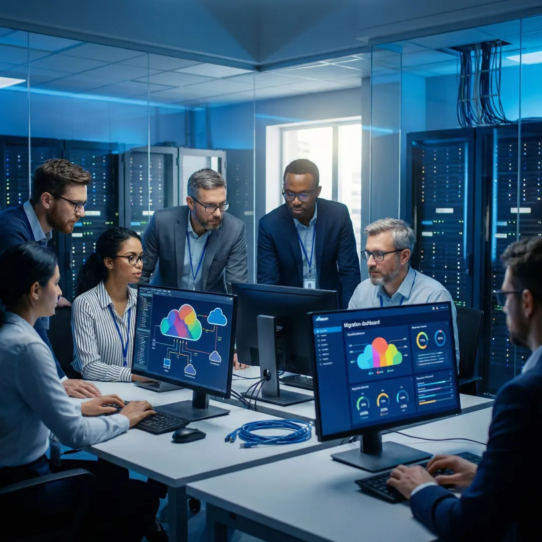 Enterprise IT team migrating legacy applications to cloud infrastructure