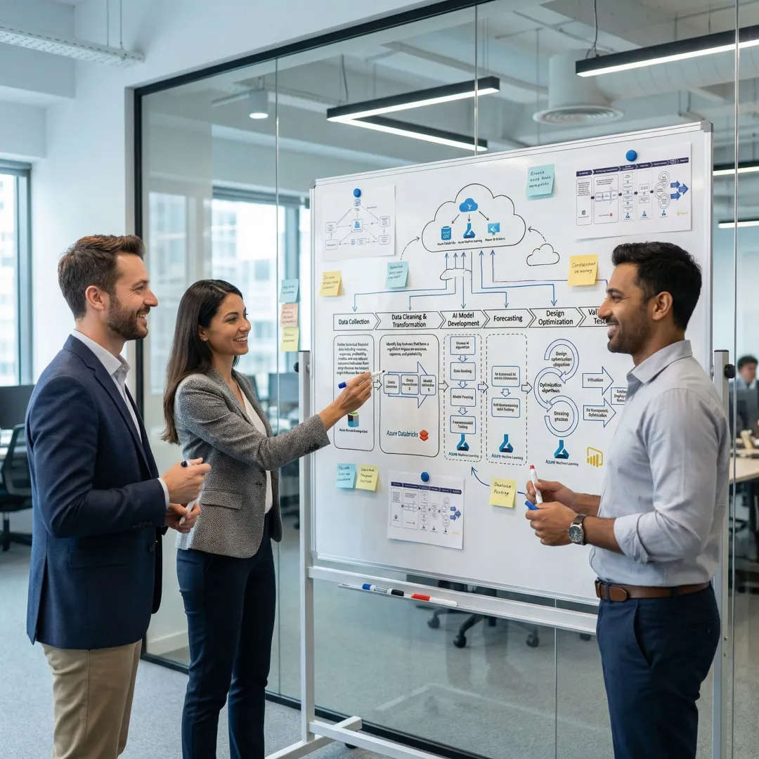 A step-by-step ETL data pipeline modernization workflow on a whiteboard