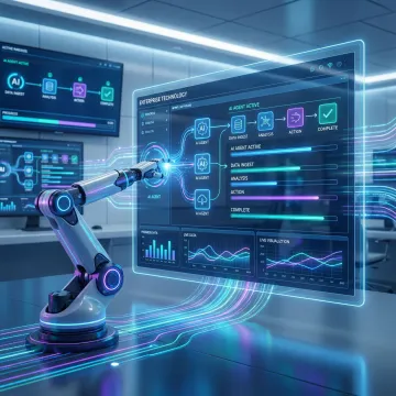 Enterprise team deploying agentic AI systems across digital workflows