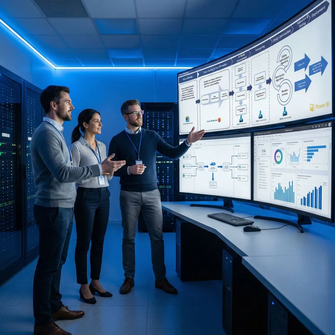 Cloud data warehouse engineering team working on scalable enterprise data architecture