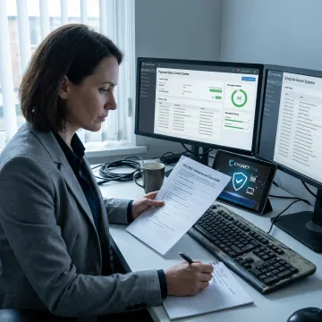 PCI compliance consultant reviewing security controls
