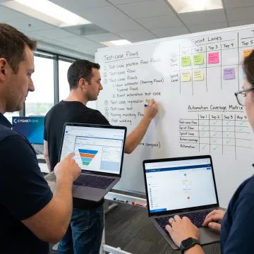 Team planning Salesforce QA automation process