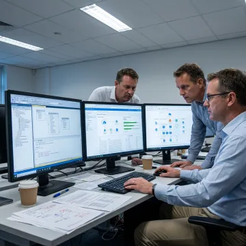 SQL Server data warehouse modernization consultants reviewing cloud migration plans