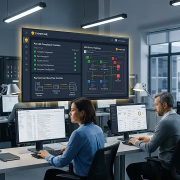Secure AWS payment architecture and PCI compliance dashboard