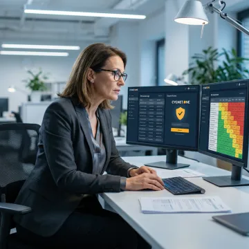 Healthcare compliance consultant reviewing security controls