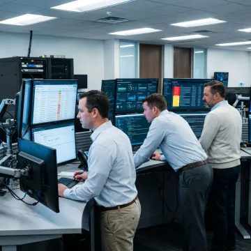 Managed IT workflow review with monitoring dashboards