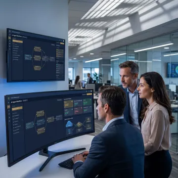 Enterprise AI agent workflow dashboard