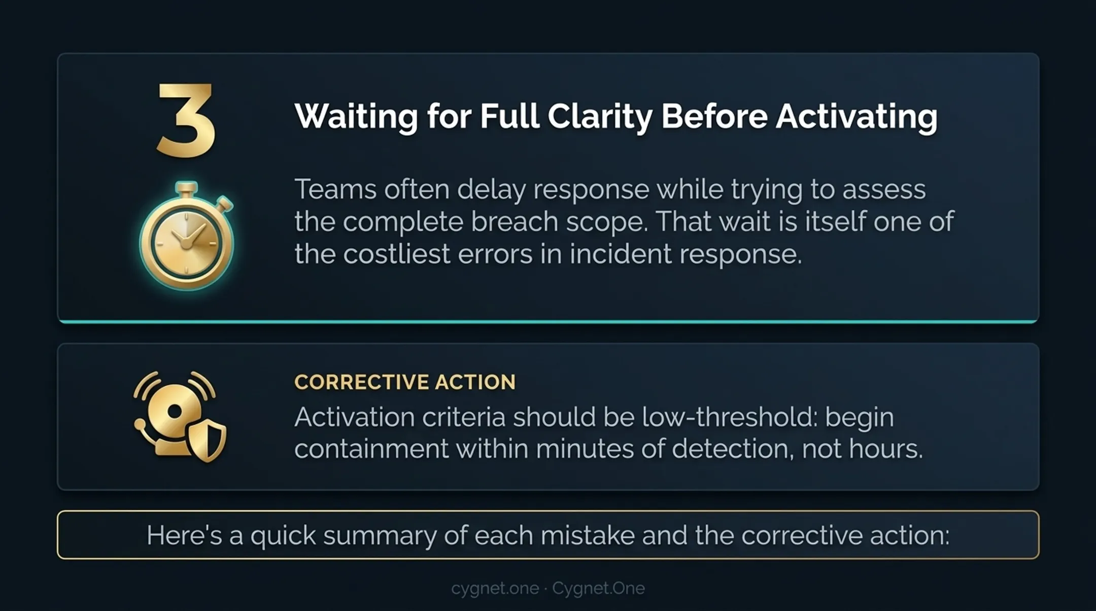 Three common DRP implementation mistakes root causes and corrective actions comparison