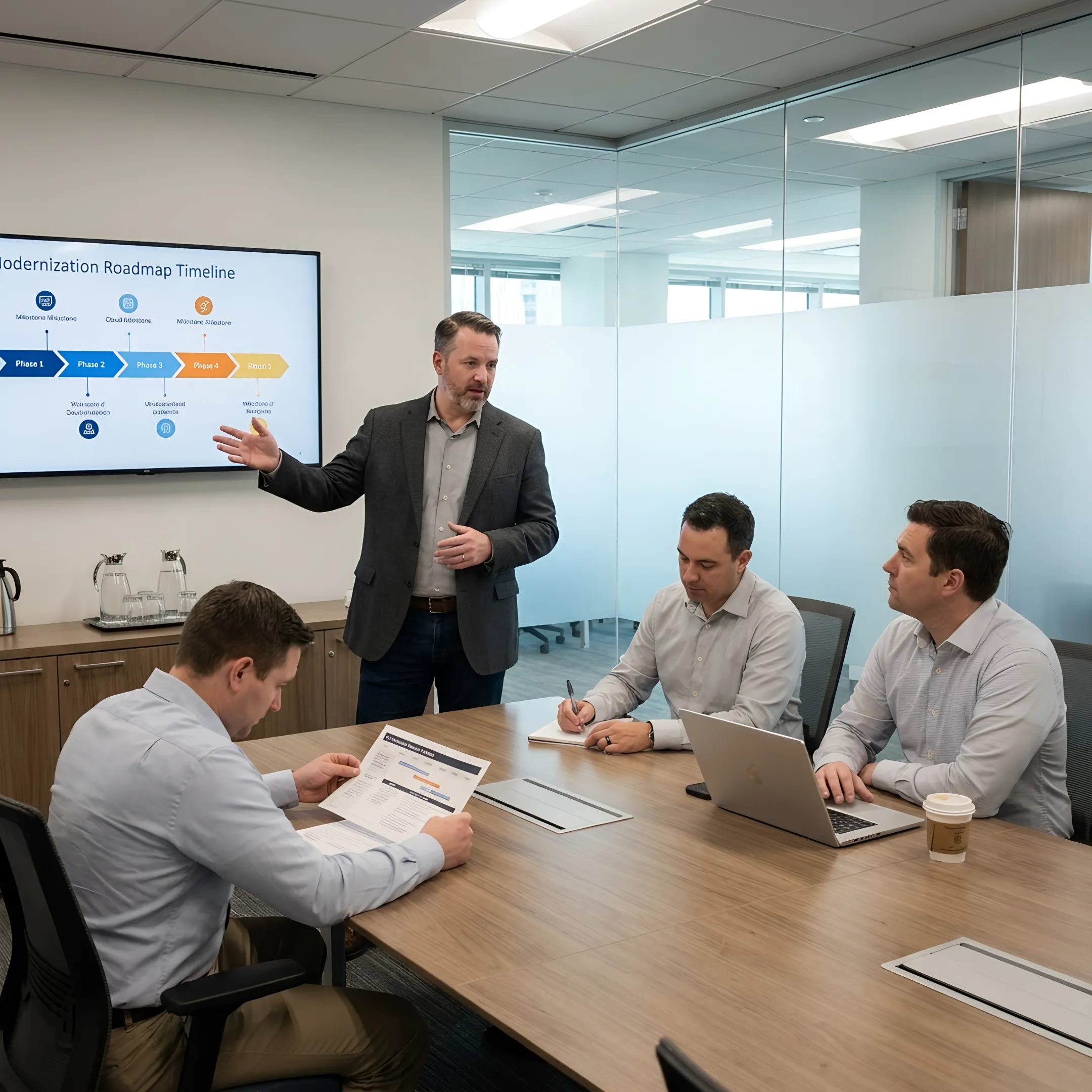 Cloud modernization consultant working with retail enterprise technology team