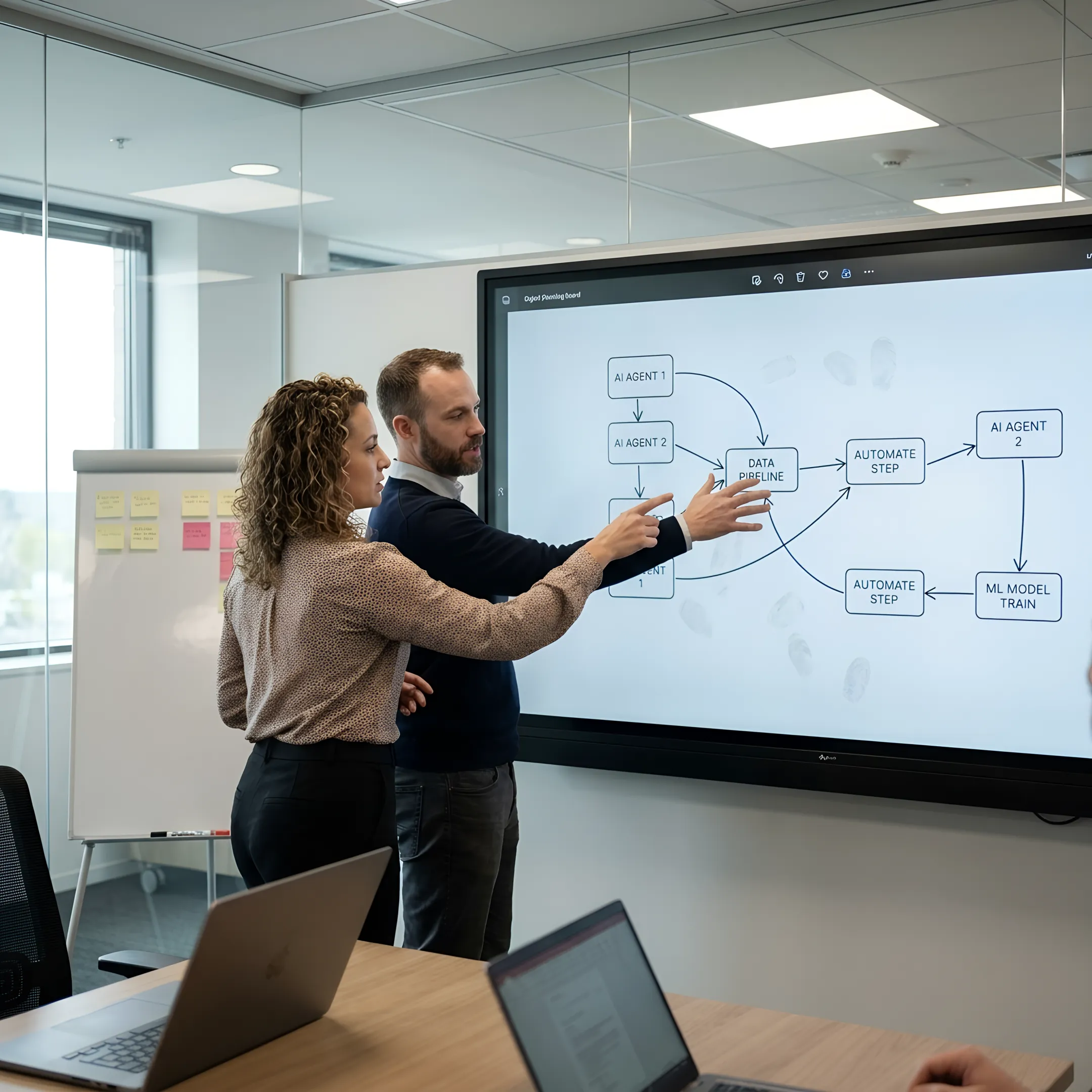 Automation consultants mapping enterprise workflows