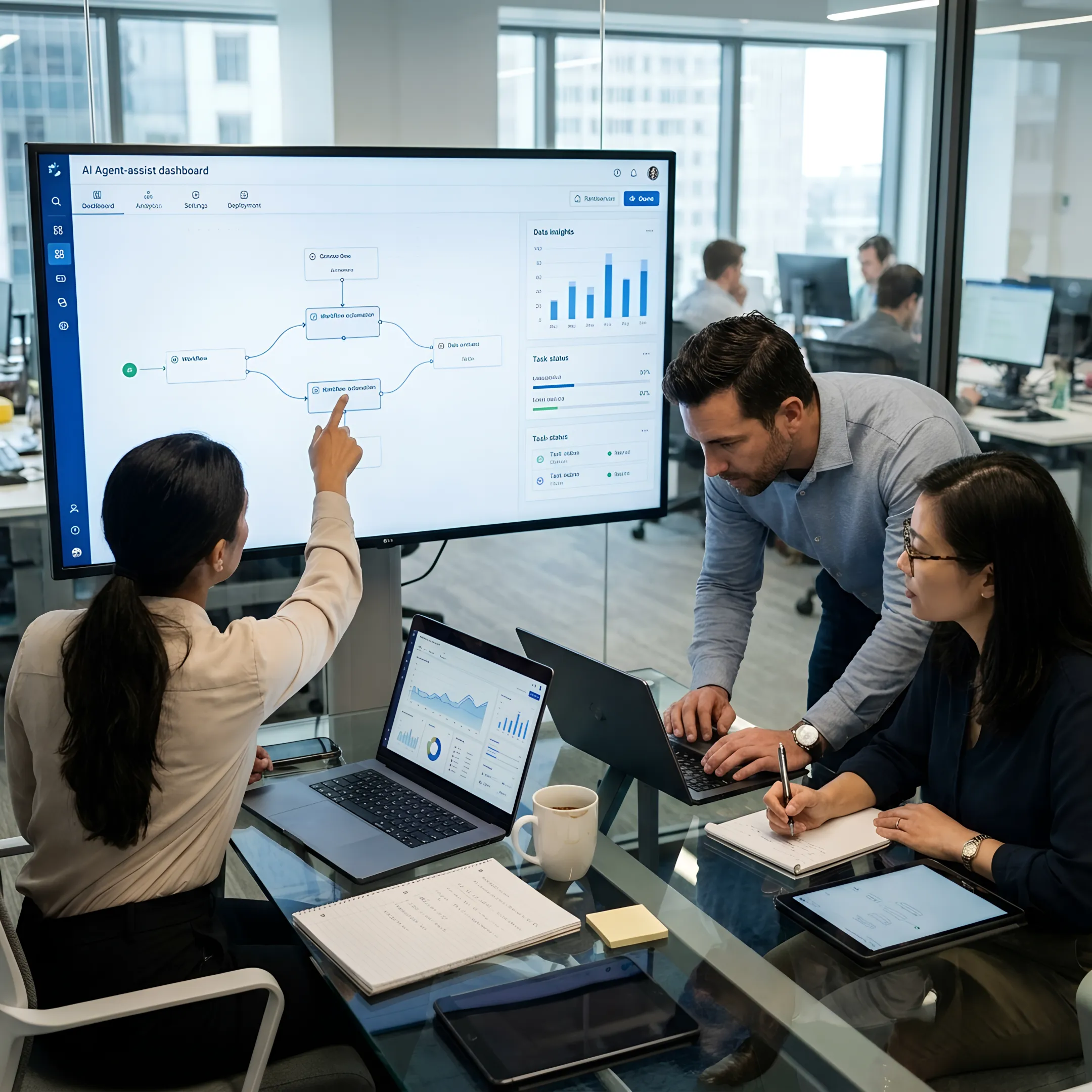 Enterprise AI agent assist dashboard