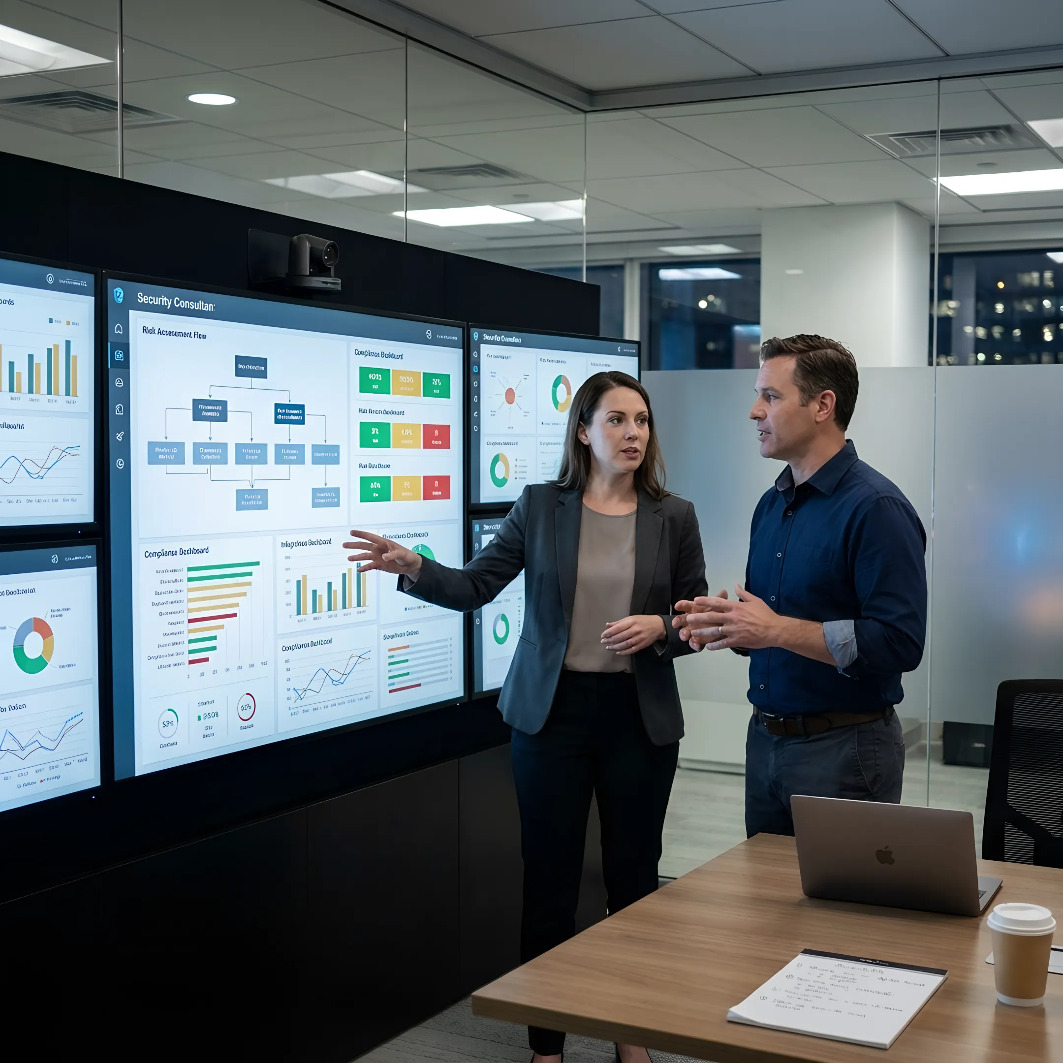 Consultants mapping cybersecurity risk process