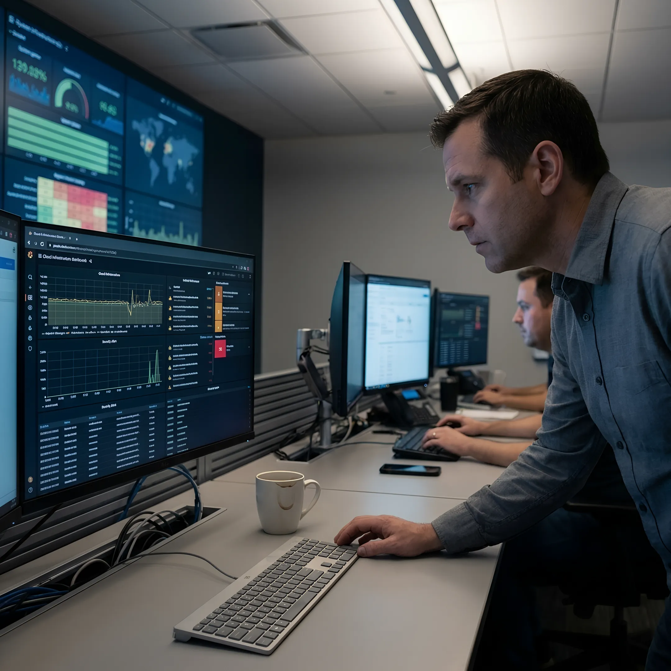 Managed IT workflow review with monitoring dashboards