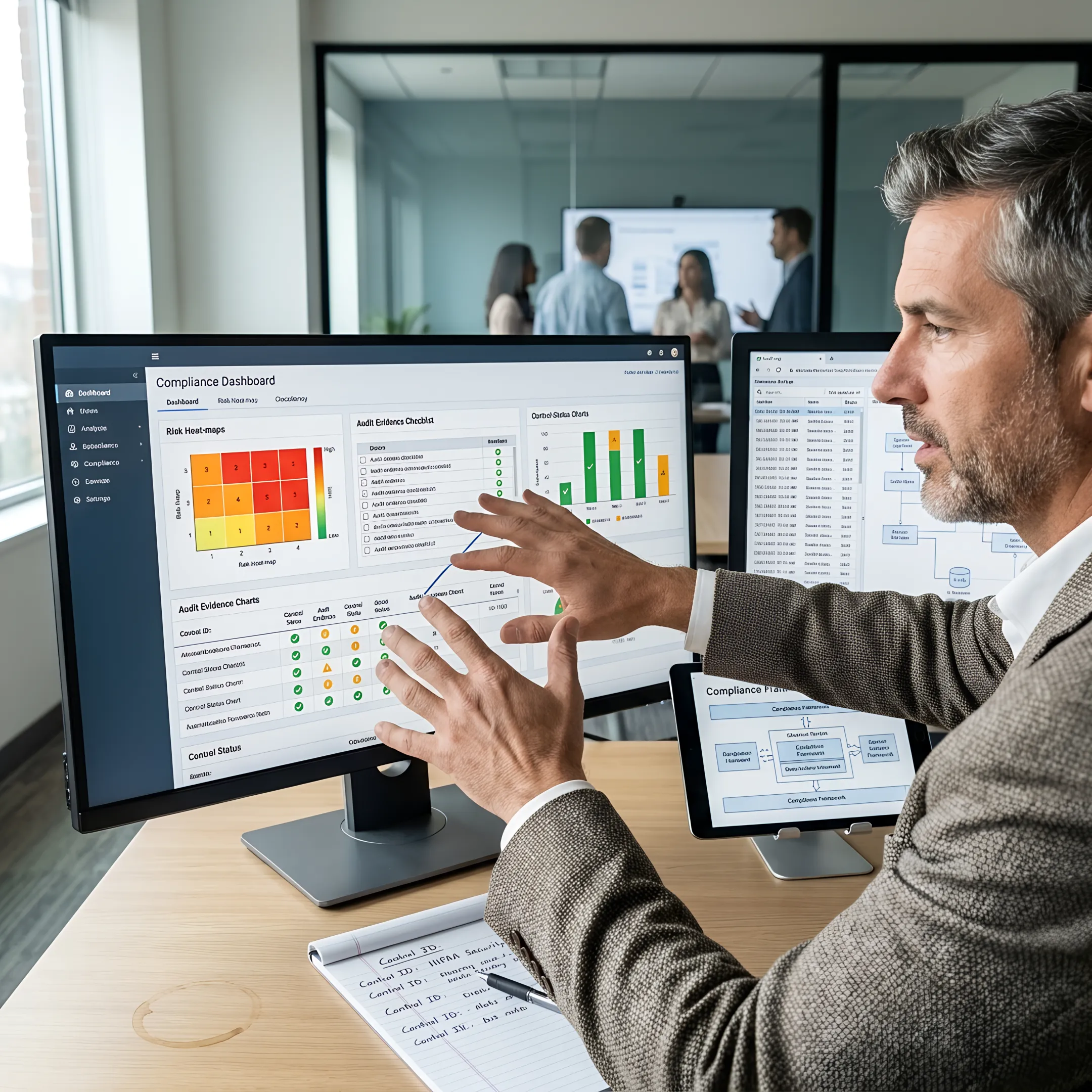 Compliance consultant mapping healthcare security controls