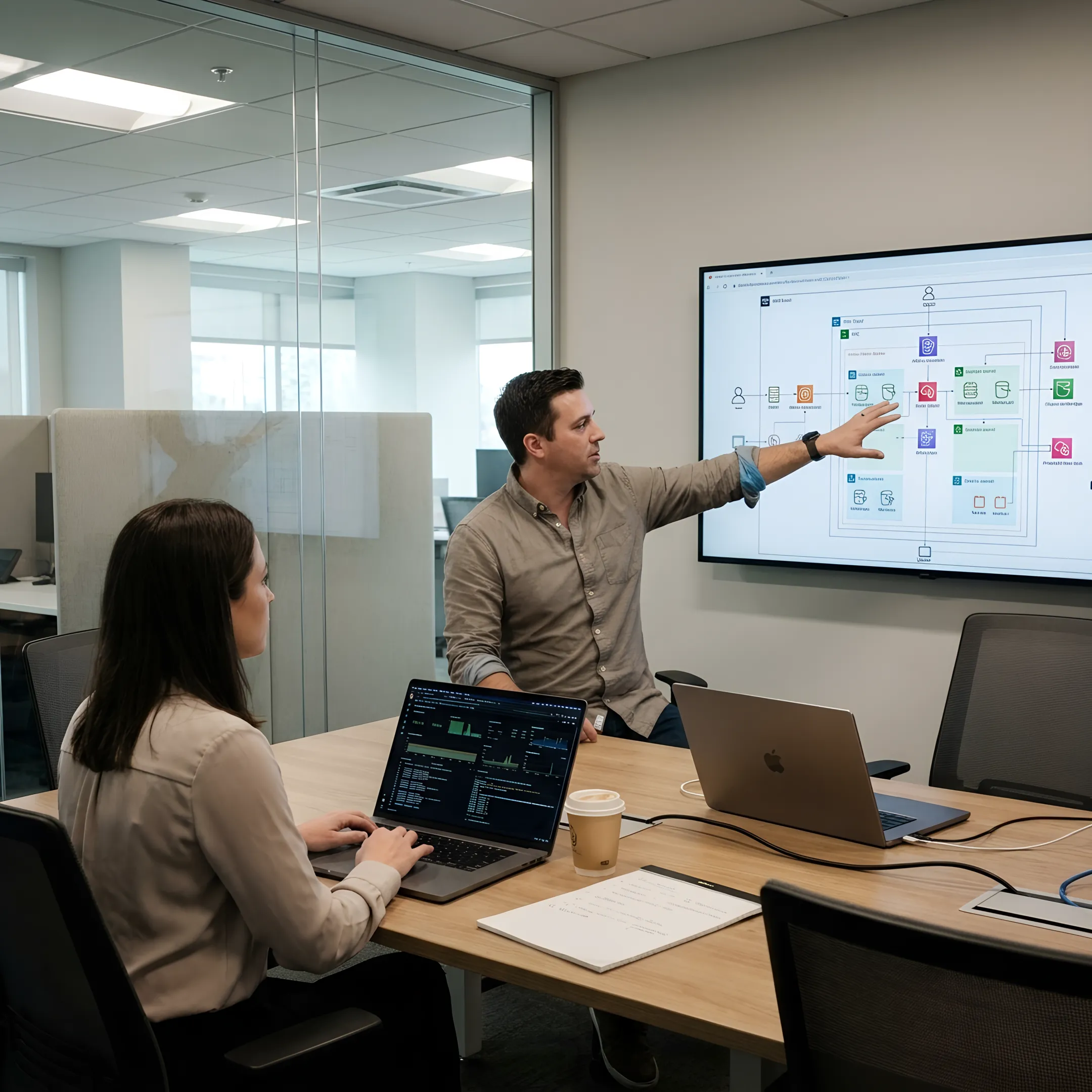 Cloud consultants planning DevOps architecture
