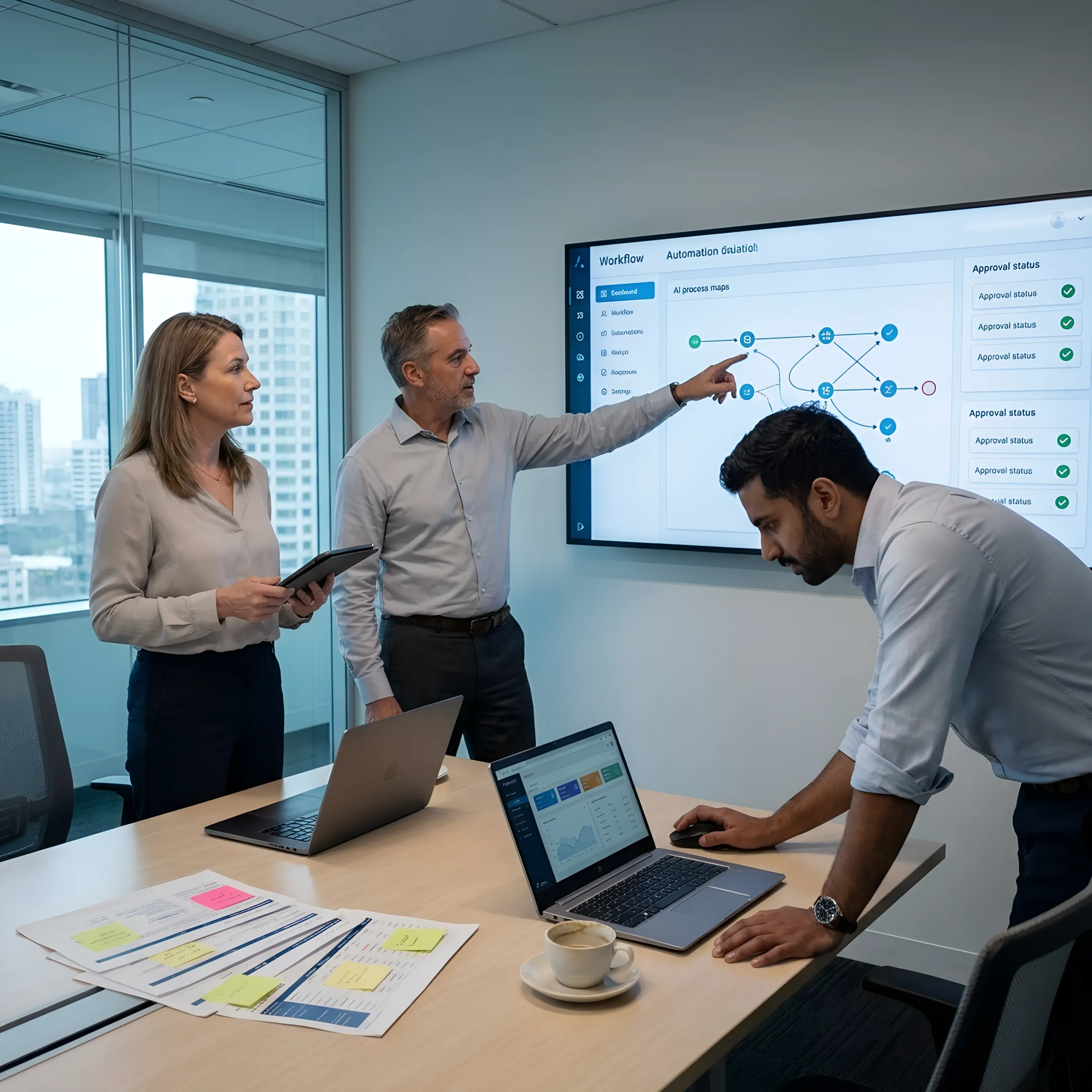 Business process automation dashboard