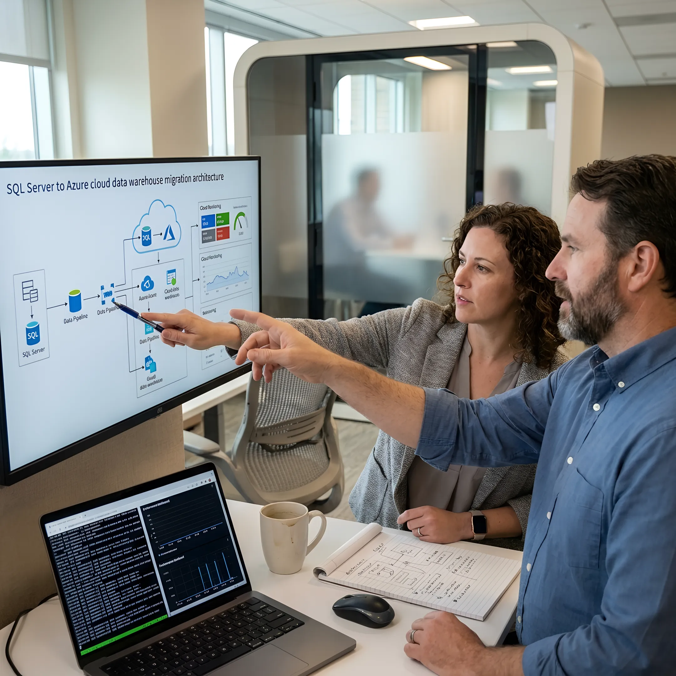 Data engineers planning a SQL Server warehouse migration process