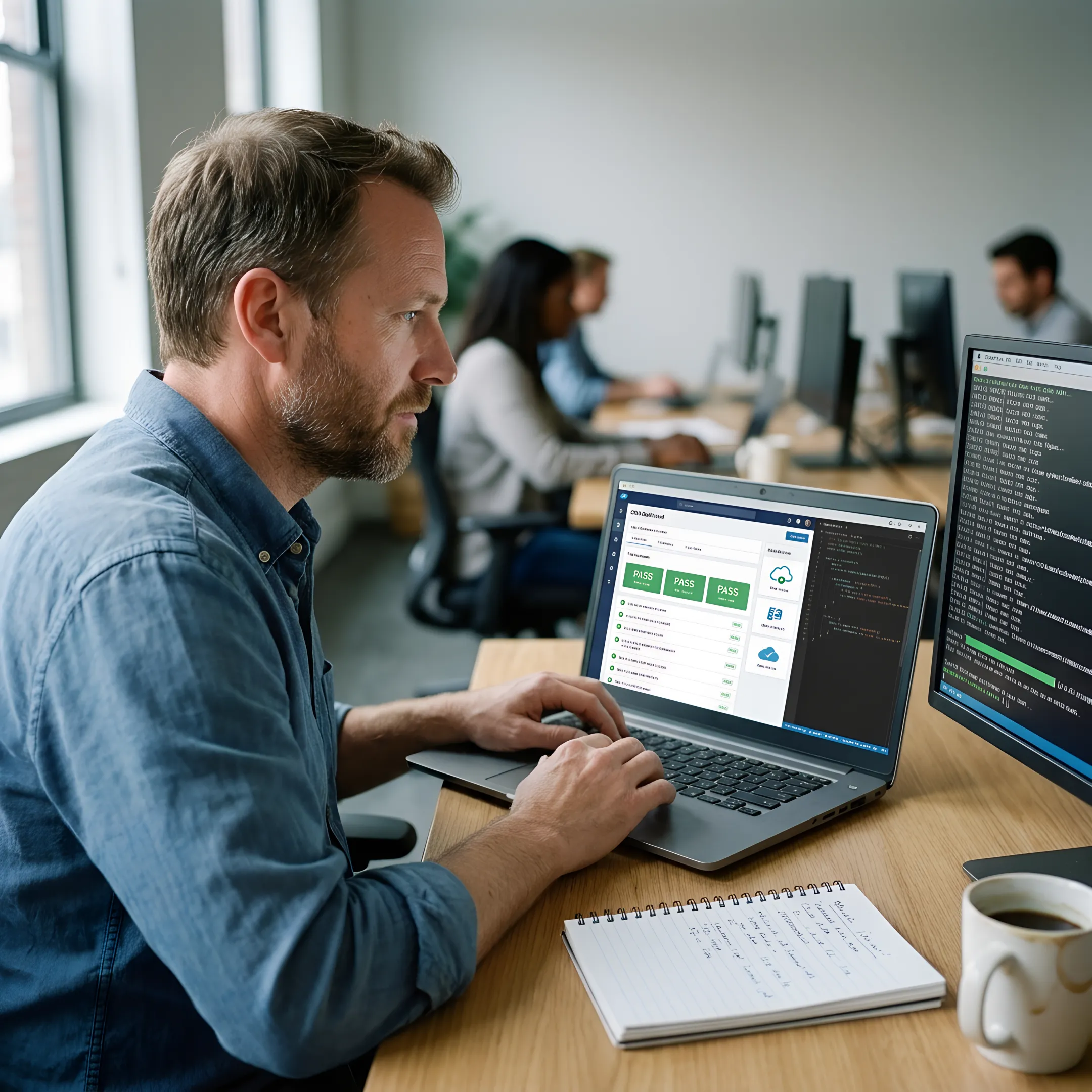Salesforce automation testing dashboard reviewed by QA engineer