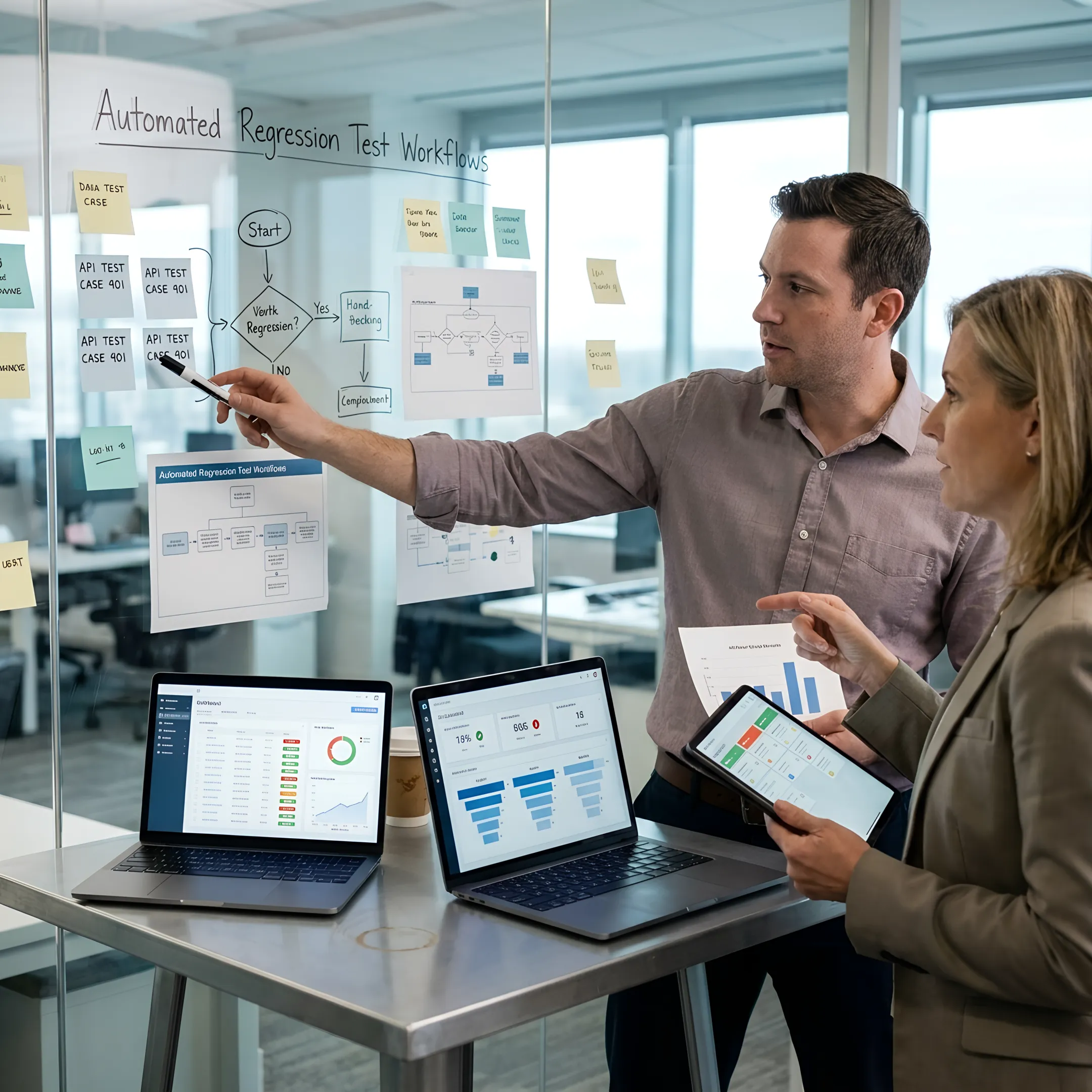 Team planning Salesforce QA automation process