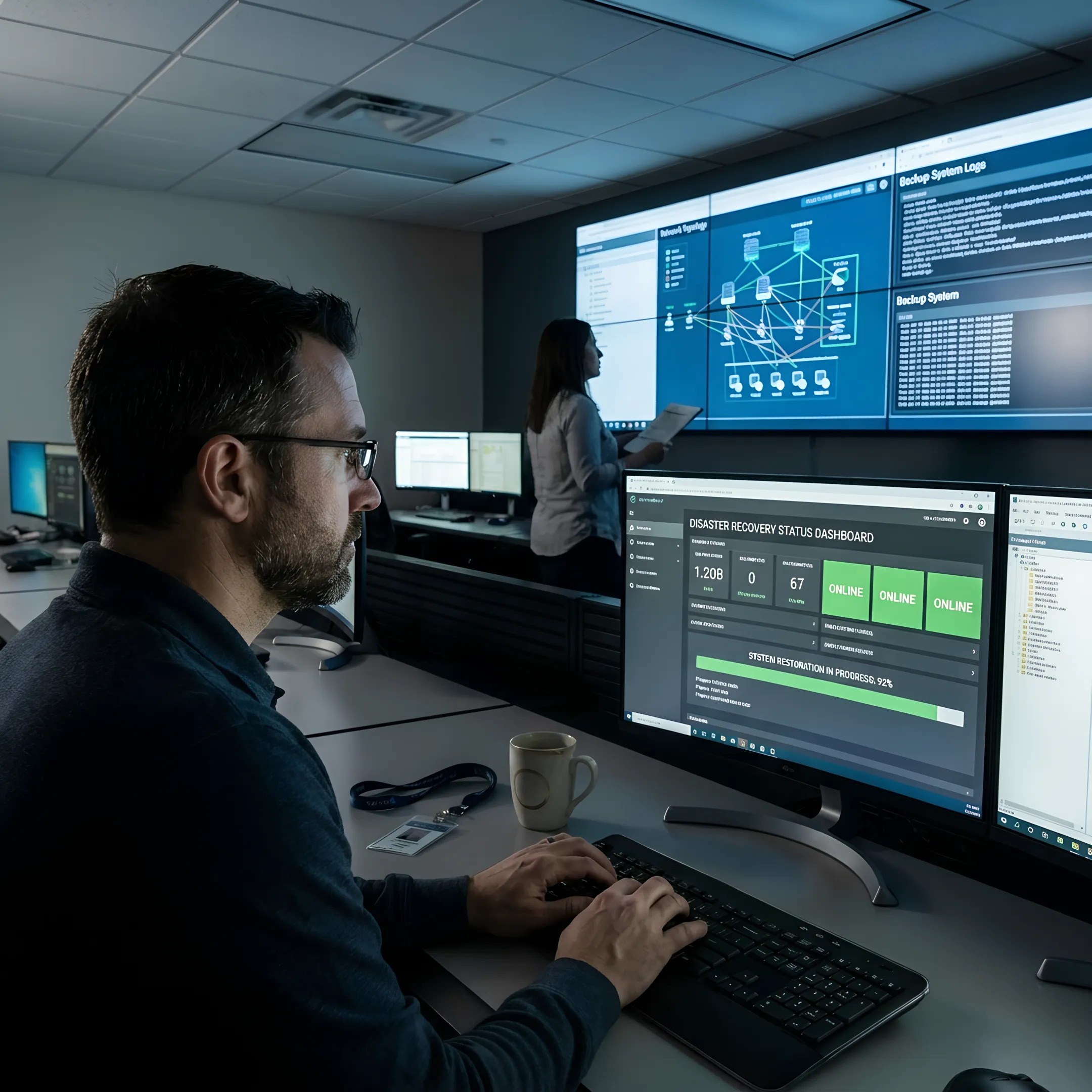 Disaster recovery monitoring for financial services IT systems
