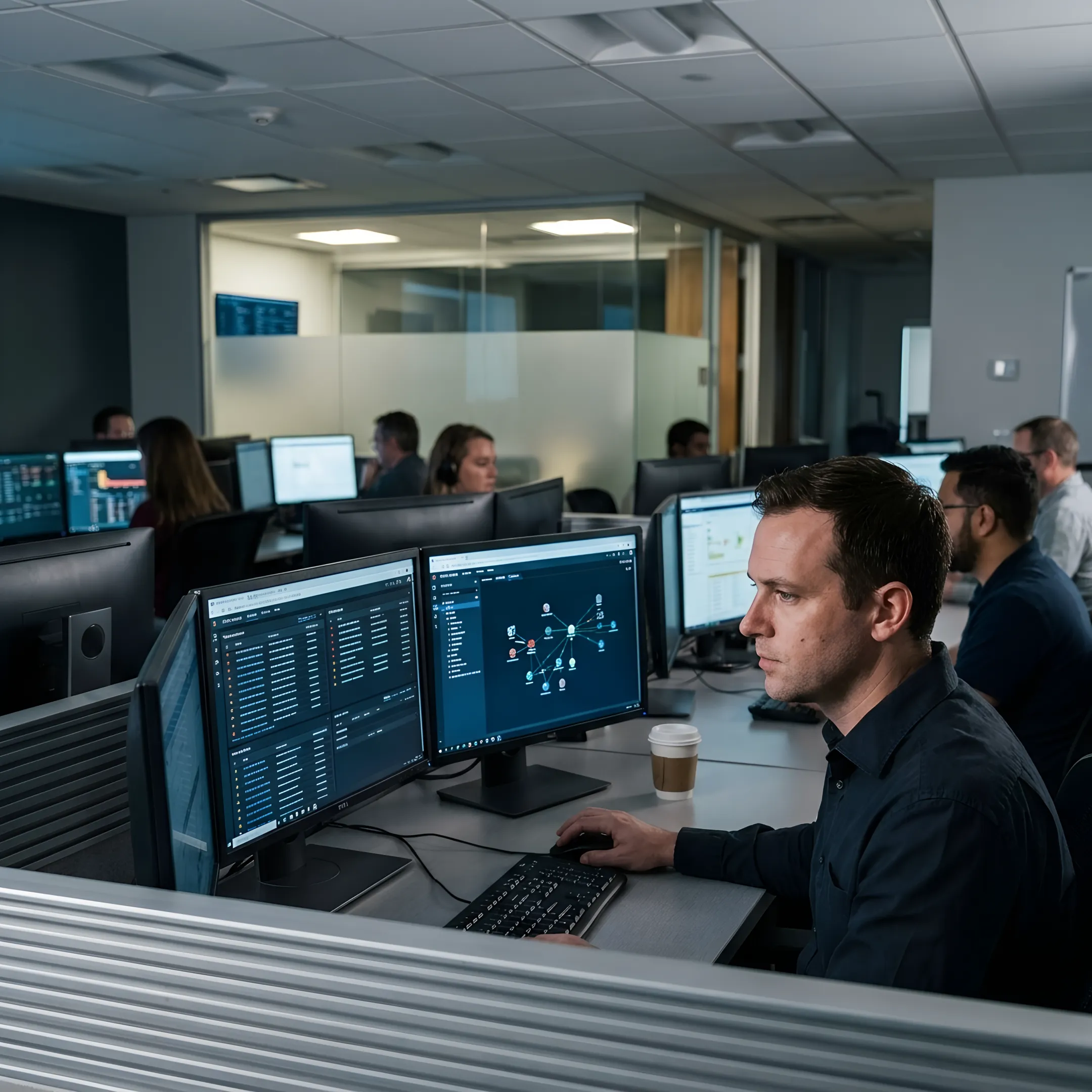 SOC analyst investigating a security alert