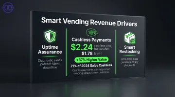 Smart vending machine revenue drivers cashless versus cash transaction value comparison
