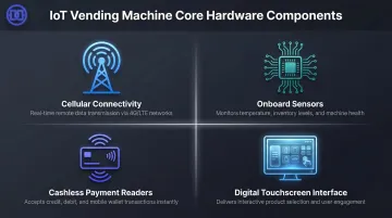 Four core IoT vending machine hardware components enabling smart connectivity