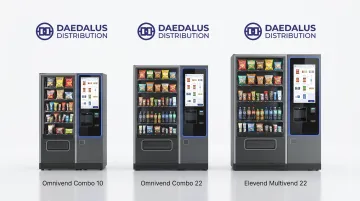 Daedalus Distribution Vendekin vending machine models with touchscreen and cashless payment features