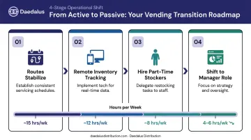 4-stage vending business transition from active operator to passive income manager