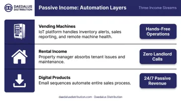 Passive income automation systems by stream type three-step setup framework
